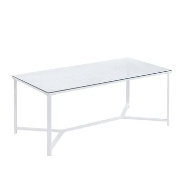 Fenara Soffbord 100 cm - Transparent och matt vit - Möbler - Bord & matgrupper - Soffbord