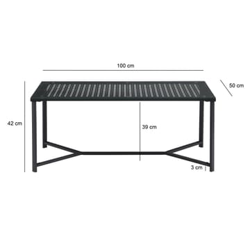 Fenara Soffbord 100 cm - Transparent och mattsvart - Möbler - Bord & matgrupper - Soffbord