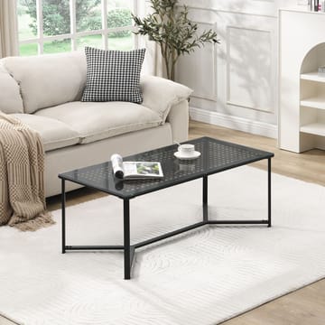 Fenara Soffbord 100 cm - Transparent och mattsvart - Möbler - Bord & matgrupper - Soffbord