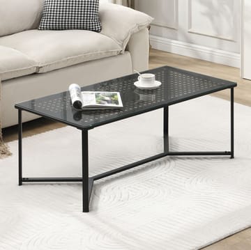 Fenara Soffbord 100 cm - Transparent och mattsvart - Möbler - Bord & matgrupper - Soffbord