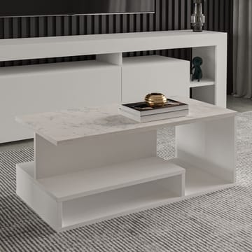 Fenlo Soffbord 90x35x44,8 cm - Vit marmor - Möbler - Bord & matgrupper - Soffbord