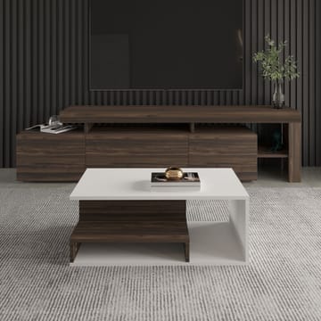 Fenlo Soffbord 90x35x44,8 cm - Vit valnöt - Möbler - Bord & matgrupper - Soffbord