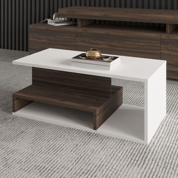 Fenlo Soffbord 90x35x44,8 cm - Vit valnöt - Möbler - Bord & matgrupper - Soffbord