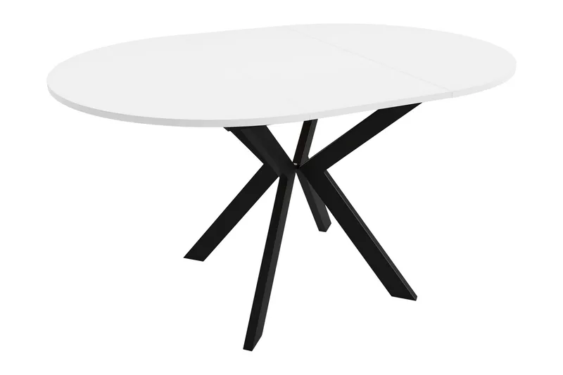 Ferrer Utdragbart Runt Matbord 100 cm med Mörkt Trä- och Metallutseende - Svart - Möbler - Bord & matgrupper - Matbord & köksbord