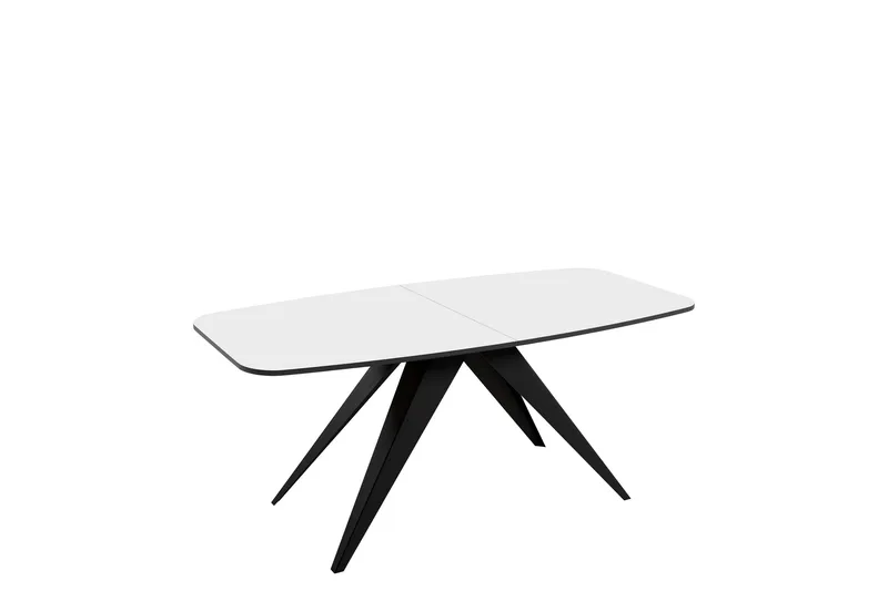 Ferro Matbord 198 cm, Svart/Vit