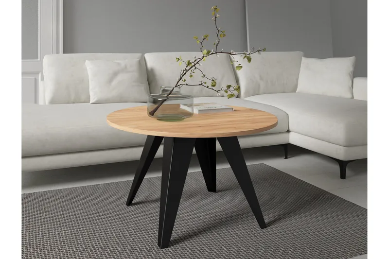 Festus Soffbord 75 cm - Svart/Beige - Möbler - Bord & matgrupper - Soffbord