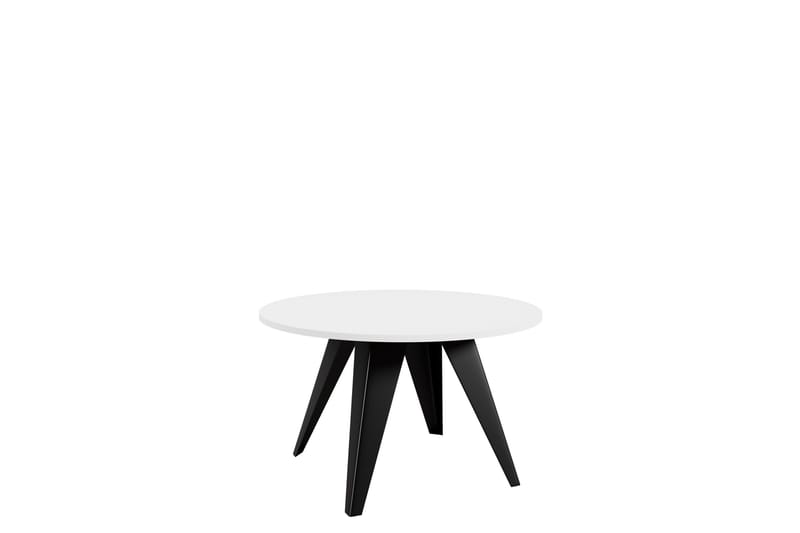Festus Soffbord 75 cm, Svart/Vit