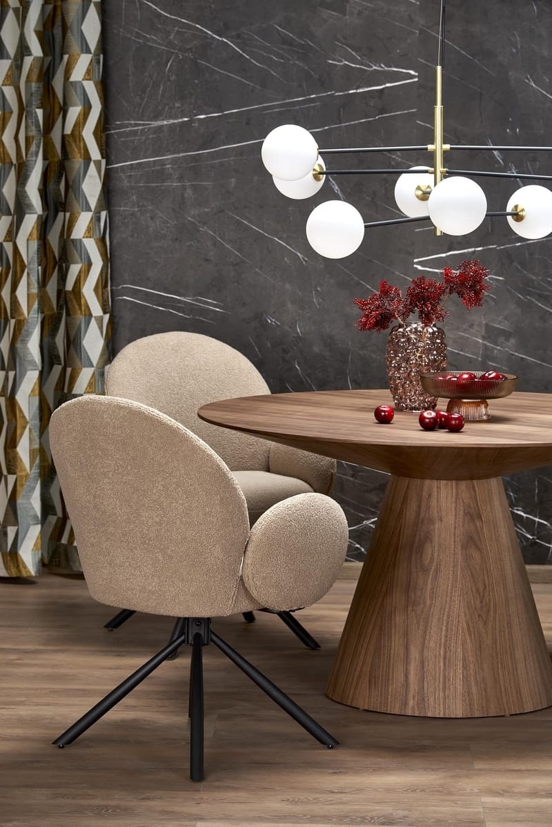 Float runt matbord i valnöt Ø137 cm - Valnöt - Möbler - Bord & matgrupper - Matbord & köksbord