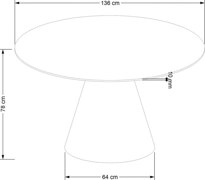 Float runt matbord i valnöt Ø137 cm - Valnöt - Möbler - Bord & matgrupper - Matbord & köksbord