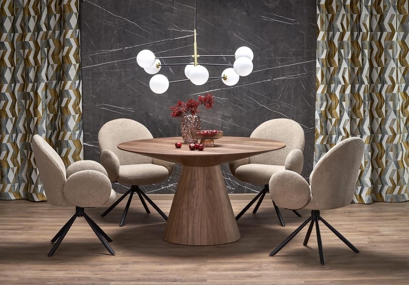 Float runt matbord i valnöt Ø137 cm - Valnöt - Möbler - Bord & matgrupper - Matbord & köksbord