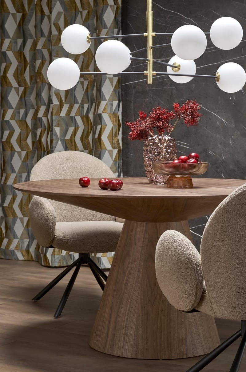 Float runt matbord i valnöt Ø137 cm - Valnöt - Möbler - Bord & matgrupper - Matbord & köksbord