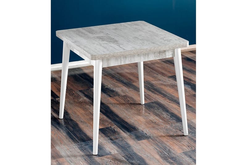 Florai Matbord 80 cm Kvadratisk, Antik/Vit