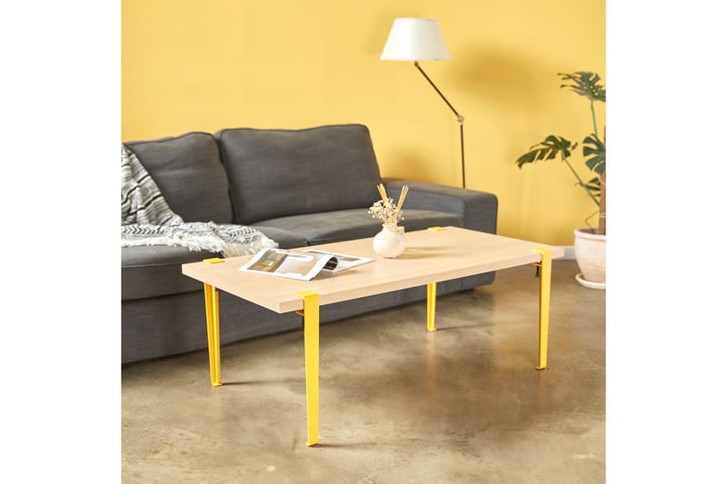 Fonissa Soffbord 120x60 cm Brun/Gul - Hanah Home - Möbler - Bord & matgrupper - Soffbord
