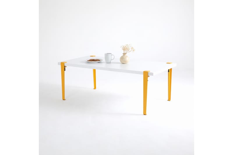 Fonissa Soffbord 120x60 cm Vit/Gul - Hanah Home - Möbler - Bord & matgrupper - Soffbord