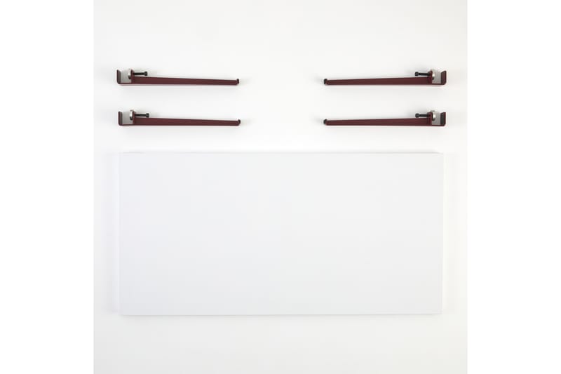 Fonissa Soffbord 120x60 cm Vit/Röd - Hanah Home - Möbler - Bord & matgrupper - Soffbord
