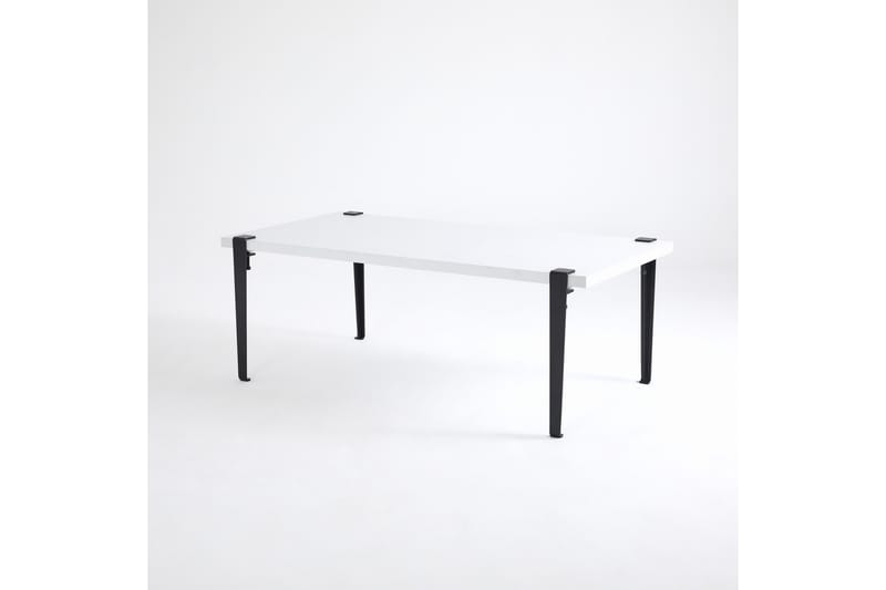Fonissa Soffbord 120x60 cm Vit/Svart - Hanah Home - Möbler - Bord & matgrupper - Soffbord