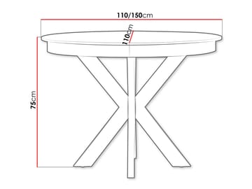 Fonti Matbord 110 cm Rund - Brun|svart - Möbler - Bord & matgrupper - Matbord & köksbord