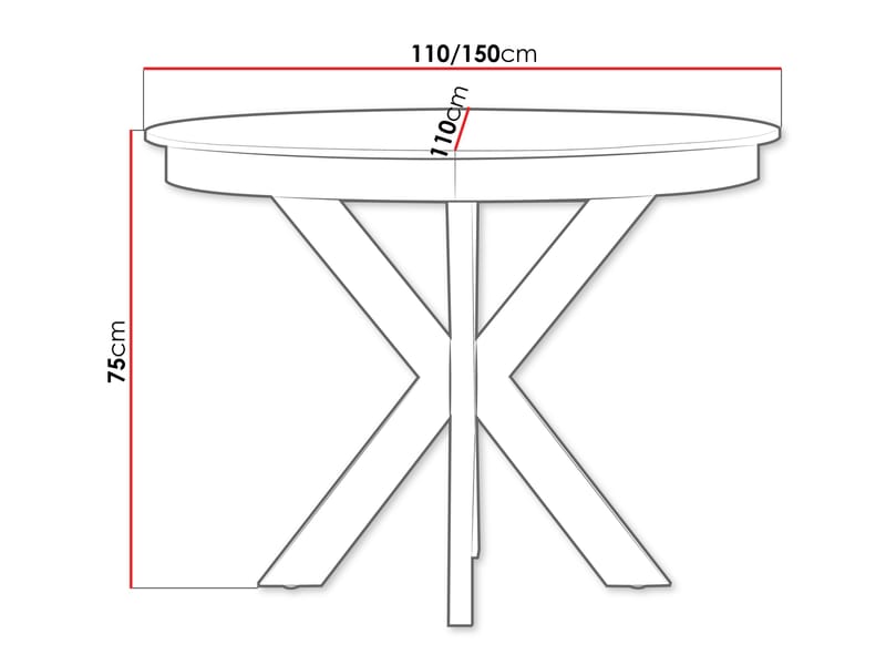 Fonti Matbord 110 cm Rund - Brun|svart - Möbler - Bord & matgrupper - Matbord & köksbord