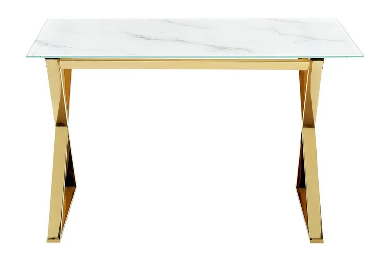 Foxter Matbord 70x120 cm, Vit/Guld