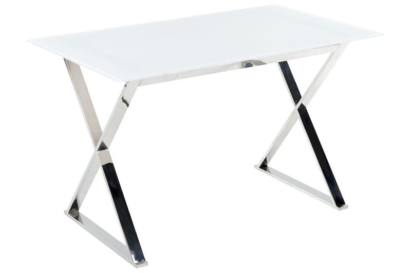 Foxter Matbord 70x120 cm, Vit/Silver