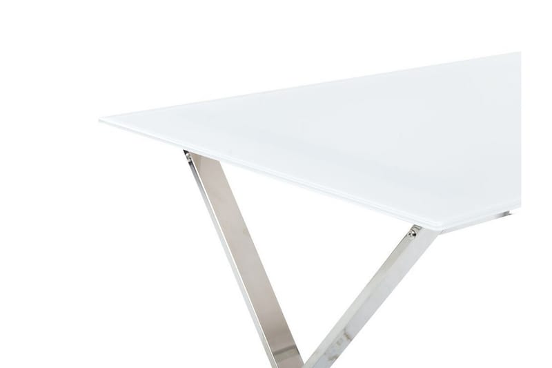 Foxter Matbord 70x120 cm - Vit/Silver - Möbler - Bord & matgrupper - Matbord & köksbord