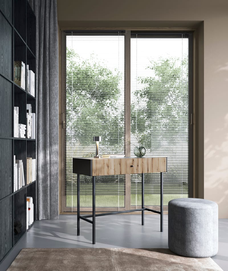 Francisca Sminkbord 93 cm - Svart/Ek - Möbler - Bord & matgrupper - Sminkbord & toalettbord