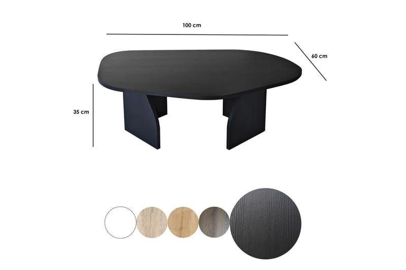Fredrilla Soffbord 105 cm - Svart - Möbler - Bord & matgrupper - Soffbord