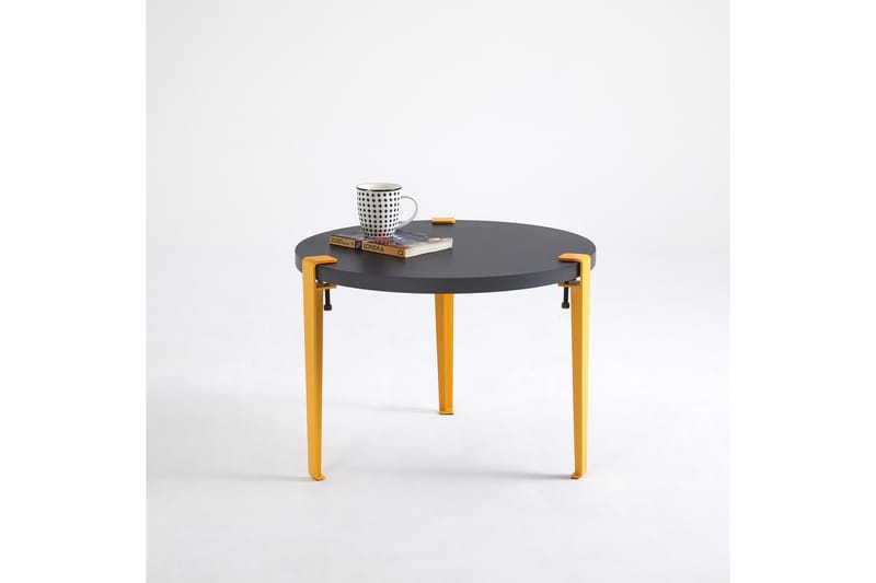 Fregoia Soffbord 60 cm Svart/Gul - Hanah Home - Möbler - Bord & matgrupper - Soffbord