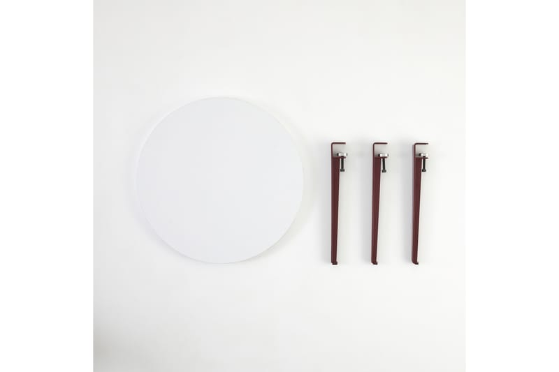 Fregoia Soffbord 60 cm Vit/Röd - Hanah Home - Möbler - Bord & matgrupper - Soffbord
