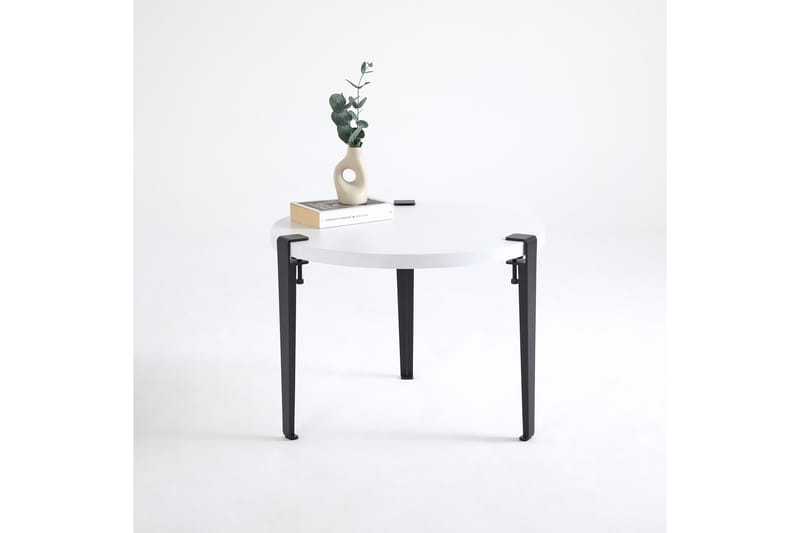 Fregoia Soffbord 60 cm Vit/Svart - Hanah Home - Möbler - Bord & matgrupper - Soffbord