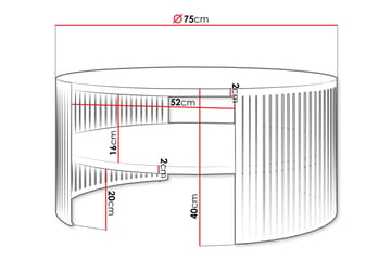 Friend Soffbord 75 cm - Guld/Svart - Möbler - Bord & matgrupper - Soffbord