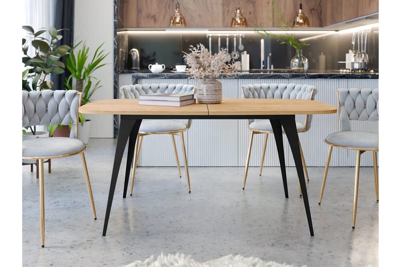 Fritzger Matbord 198 cm - Svart/Beige - Möbler - Bord & matgrupper - Matbord & köksbord