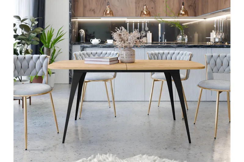 Fritzger Matbord 198 cm - Svart/Beige - Möbler - Bord & matgrupper - Matbord & köksbord