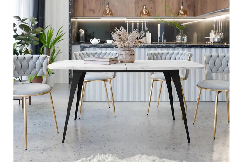 Fritzger Matbord 198 cm - Svart/Vit - Möbler - Bord & matgrupper - Matbord & köksbord