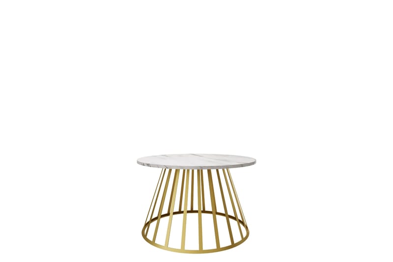 Frosty Soffbord 75 cm, Guld/Ljusgrå