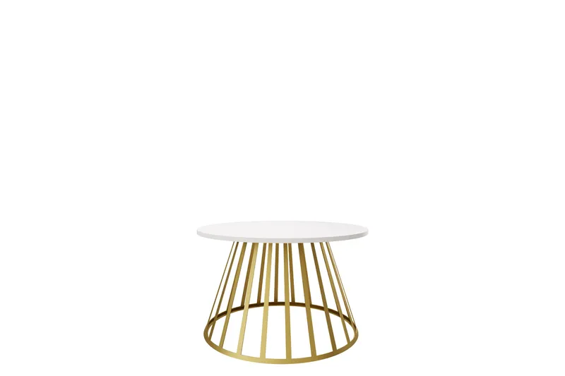 Frosty Soffbord 75 cm, Guld/Vit