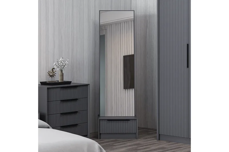 Fruitland Sminkbord 54 cm - Antracit - Möbler - Bord & matgrupper - Sminkbord & toalettbord - Sminkbord med spegel