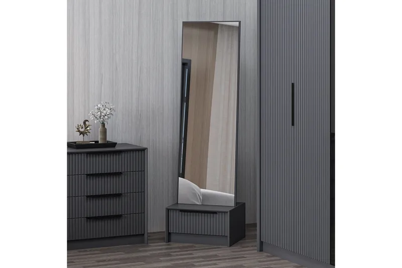 Fruitland Sminkbord 54 cm - Antracit - Möbler - Bord & matgrupper - Sminkbord & toalettbord - Sminkbord med spegel