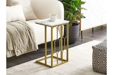Fuller Soffbord 30 cm - Vit/Guld - Möbler - Bord & matgrupper - Soffbord