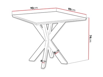 Fynrel Matbord 90 cm Kvadratisk - Svart - Möbler - Bord & matgrupper - Matbord & köksbord