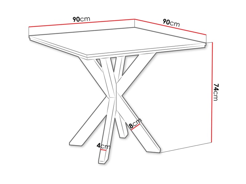 Fynrel Matbord 90 cm Kvadratisk - Svart - Möbler - Bord & matgrupper - Matbord & köksbord
