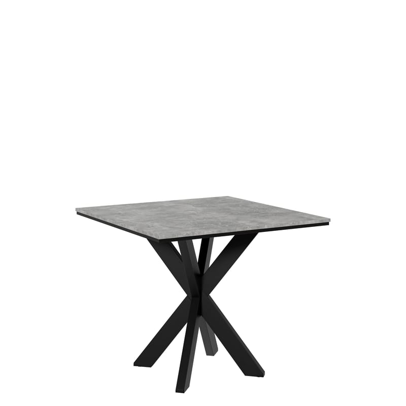 Fynrel Matbord 90 cm Kvadratisk, Svart/Grå