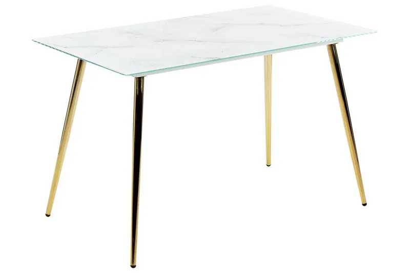 Gabriela Matbord 70x120 cm, Vit/Guld