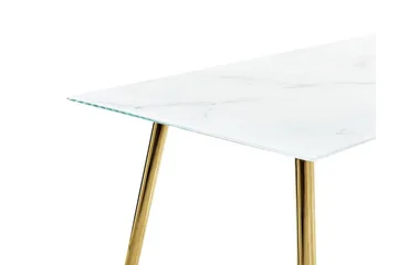 Gabriela Matbord 70x120 cm - Vit/Guld - Möbler - Bord & matgrupper - Matbord & köksbord