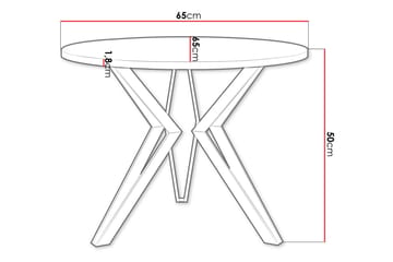 Gaddi 65 cm Runt Soffbord i Trä med Målat Trä - Vit|Svart - Möbler - Bord & matgrupper - Soffbord