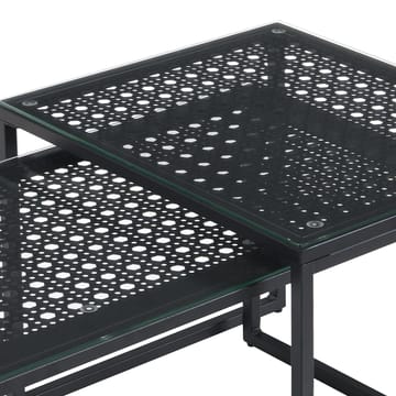 Galilo Satsbord 100 cm Set om 2 - Transparent och mattsvart - Möbler - Bord & matgrupper - Soffbord