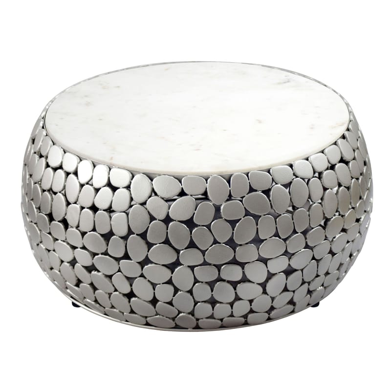 Galino Soffbord 66 cm - vit och silver - Möbler - Bord & matgrupper - Soffbord