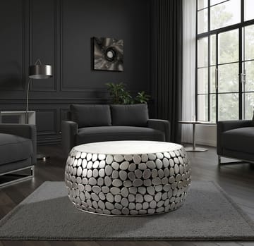 Galino Soffbord 66 cm - vit och silver - Möbler - Bord & matgrupper - Soffbord