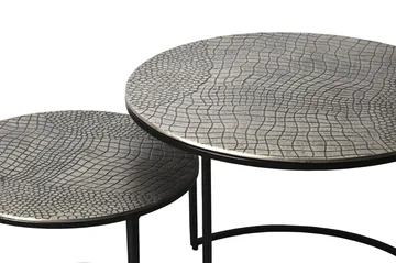 Galova Soffbord 60 cm Set om 2 - Guld och svart - Möbler - Bord & matgrupper - Soffbord