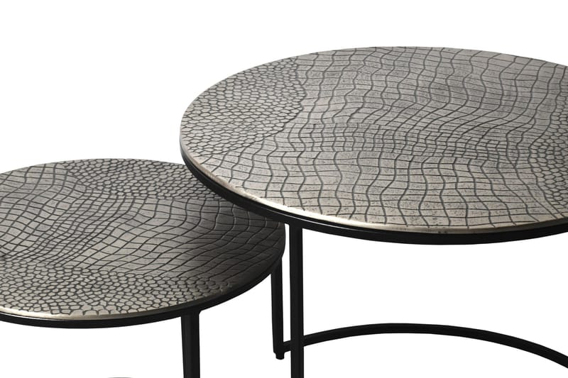 Galova Soffbord 60 cm Set om 2 - Guld och svart - Möbler - Bord & matgrupper - Soffbord